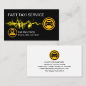 Lightning Fast Taxi Service Driving Visitenkarte (Vorne/Hinten)