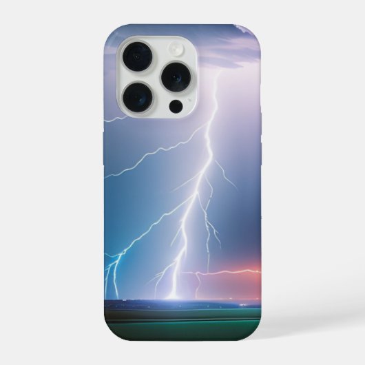 Lightning on Water iPhone Hülle (Rückseite)