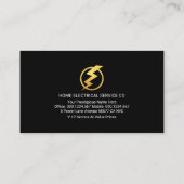 Lightning Outage Gold City Skyline Visitenkarte (Rückseite)