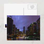 Lightning Over Chicago River Danke Postcard Postkarte (Vorne/Hinten)