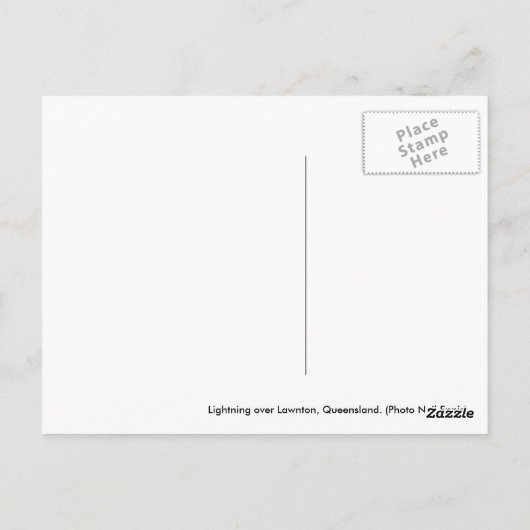 Lightning over Lawnton Postkarte (Rückseite)