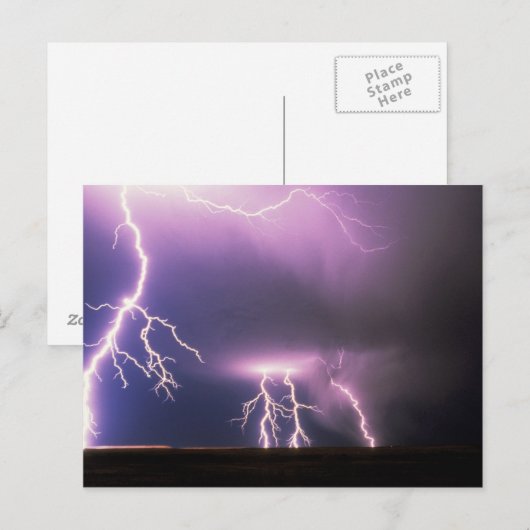Lightning. Postkarte (Vorne/Hinten)