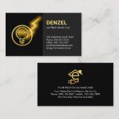 Lightning Powers Electrician Lightbulb Visitenkarte (Vorne/Hinten)