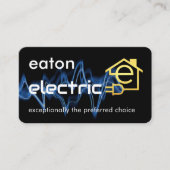 Lightning Powers Gold Letter-e Circuit Home Visitenkarte (Vorderseite)