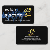 Lightning Powers Gold Letter-e Circuit Home Visitenkarte (Vorne/Hinten)