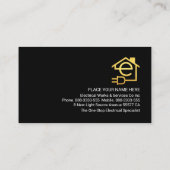 Lightning Powers Up Letter-e Home Lightbulb Visitenkarte (Rückseite)