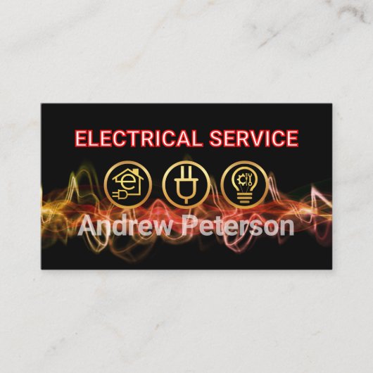 Lightning Powers Up Your Name Visitenkarte (Vorderseite)