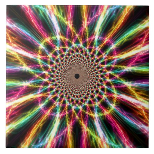 Lightning Rainbow Tile Fliese (Vorderseite)