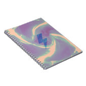 Lightning ray blue tech notizblock (Rechte Seite)