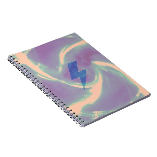 Lightning ray blue tech notizblock (Rechte Seite)