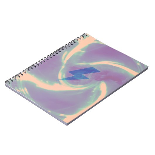 Lightning ray blue tech notizblock (Linke Seite)