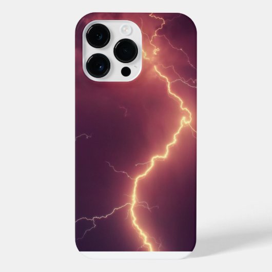 Lightning Storm iPhone 14 Pro Max Case – Thunder S iPhone Hülle (Rückseite)