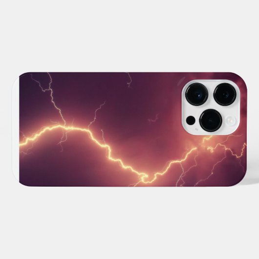 Lightning Storm iPhone 14 Pro Max Case – Thunder S iPhone Hülle (Rückseite (Horizontal))