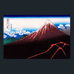 Lightning Storm Mt Fuji Hokusai japanische Kunst Poster<br><div class="desc">36 Views of Mount Fuji (Fugaku Sanjurokkei) ist eine ukiyoe Serie von großen, farbigen Holzschnitten des japanischen Künstlers Katsushika Hokusai (1760-1849). Die Serie zeigt den Fuji in verschiedenen Jahreszeiten und Wetterbedingungen von verschiedenen Orten und Entfernungen. Der Fuji ist mit 3776 Metern der höchste Punkt Japans. Die alten Dichter von Manyo...</div>