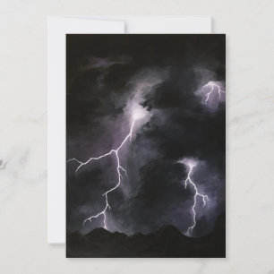 Lightning Storm Painting Grußkarte