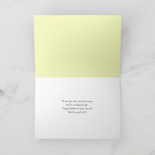 Lightning Strike Gratulation Neue Arbeit weit weg Karte (Innenseite)