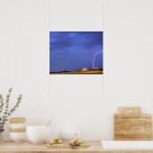 Lightning strikes buttes near Scottsbluff Poster (Küche)