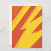 Lightning Superhero Einladung zum Geburtstag (Rückseite)