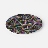 Lightpainting mit Regenbogenglowstick : Pappteller (Schrägansicht)