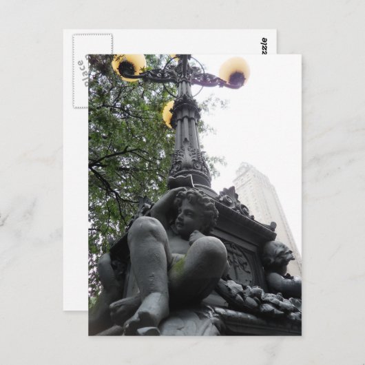 LightPost im Central Park New York City Postkarte (Vorne/Hinten)