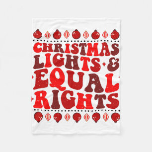Lights &amp; Equal Rights Feminist Pajama Pro choi Fleecedecke