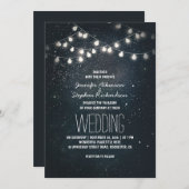 Lights and Night Stars Vintag Elegante Hochzeit Einladung (Vorne/Hinten)