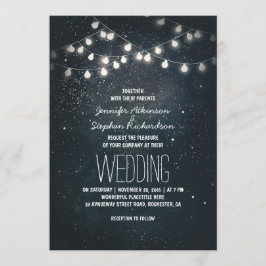 Lights and Night Stars Vintag Elegante Hochzeit Einladung