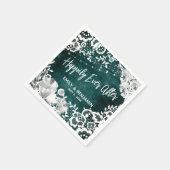 Lights Blume rustikale Aquamarine glücklich immer Serviette (Ecke)