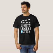 Lights Camera Action Clapper Board - Crew T-Shirt (Vorne ganz)