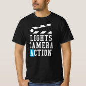 Lights Camera Action Clapper Board - Crew T-Shirt (Vorderseite)