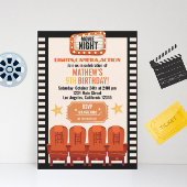 Lights Camera Action Movie Night Birthday Einladung