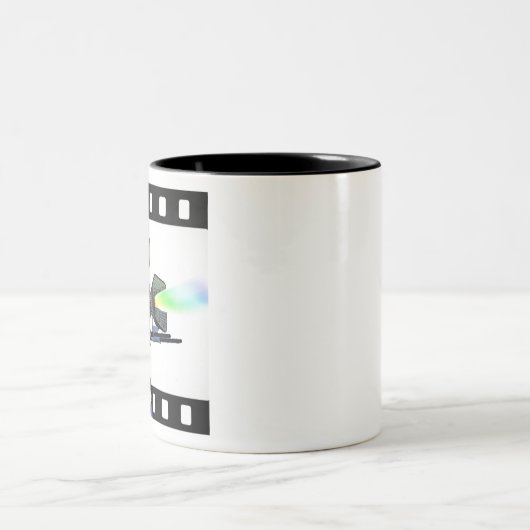 Lights Camera Action! Zweifarbige Tasse (Mittel)