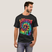 Lights Camera Teach Smile Teacher T - Shirt ln (Vorne ganz)