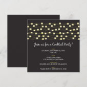 Lights-Cocktail-Party Einladung (schwarz) (Vorne/Hinten)