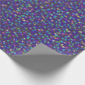 Lights Garland Winterurlaub Weihnachten Blau Geschenkpapier (Ecke)