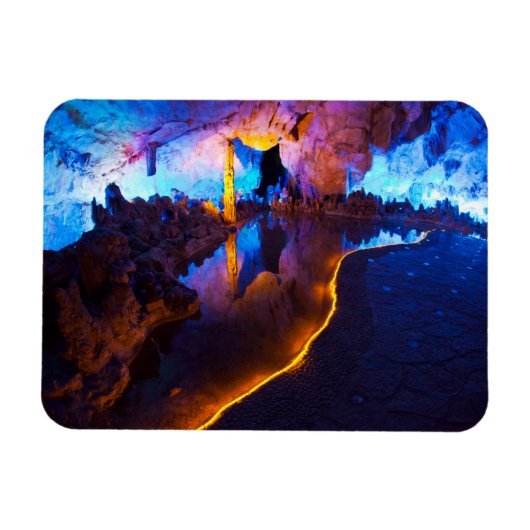 Lights in Reed Flute Cave, China Magnet (Horizontal)