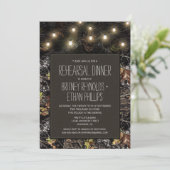Lights + Jagen Camouflage Probe Abendessen Einladu Einladung (Stehend Vorderseite)