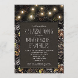 Lights + Jagen Camouflage Probe Abendessen Einladu Einladung