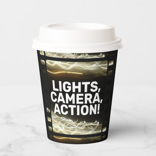 LIGHTS, KAMERA, AKTION! PAPPBECHER (Vorderseite)
