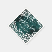 Lights & Lace Rustikale Aquamarine Best Day Ever T Serviette (Ecke)
