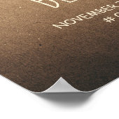 Lights Mason Jar Rustic Wedding Begrüßungszeichen Poster (Ecke)