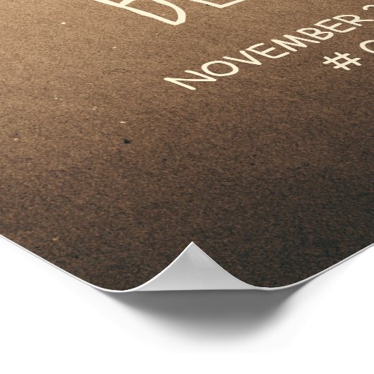 Lights Mason Jar Rustic Wedding Begrüßungszeichen Poster (Ecke)