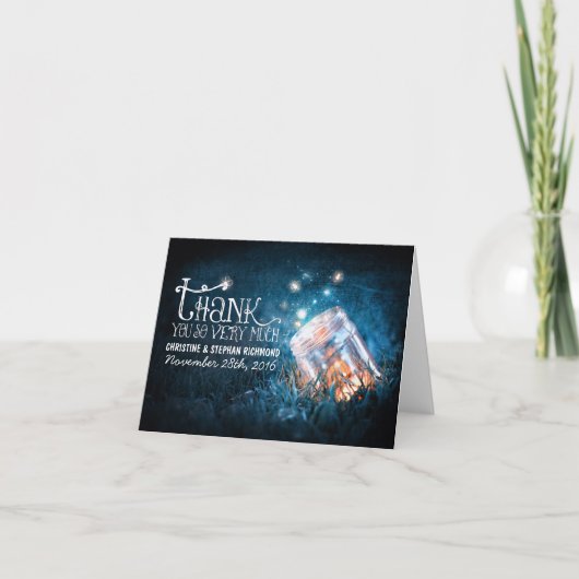 Lights mason jar traumhafte Hochzeit danke Ihnen K (Vorderseite)