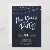 Lights New Year's Eve Party Einladung (Vorderseite)