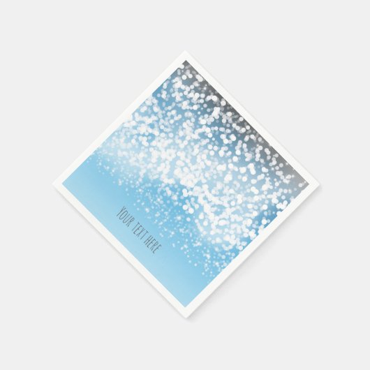 Lights Romantisches Winterwunder-Menü Serviette (Ecke)