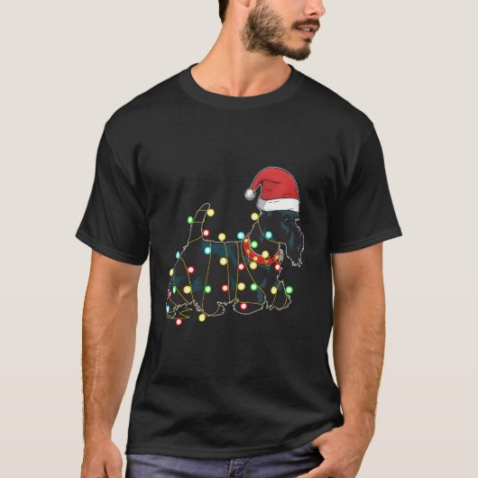 Lights Scottie Dog Lover Funny Xmas Geschenk für C T-Shirt (Vorderseite)