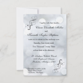 Lights Snow Glitzer Glitzern-3x5Wedding Einladung