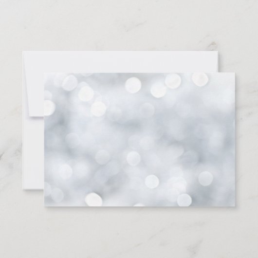 Lights Snow Glitzer Glitzern Empfang Einladung (Rückseite)
