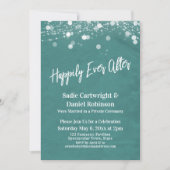 Lights Textured Ever glücklich nach dem Empfang Aq Einladung (Vorderseite)