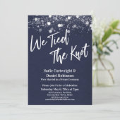 Lights Textured Wir tippten den Empfang der Knot N Einladung (Stehend Vorderseite)